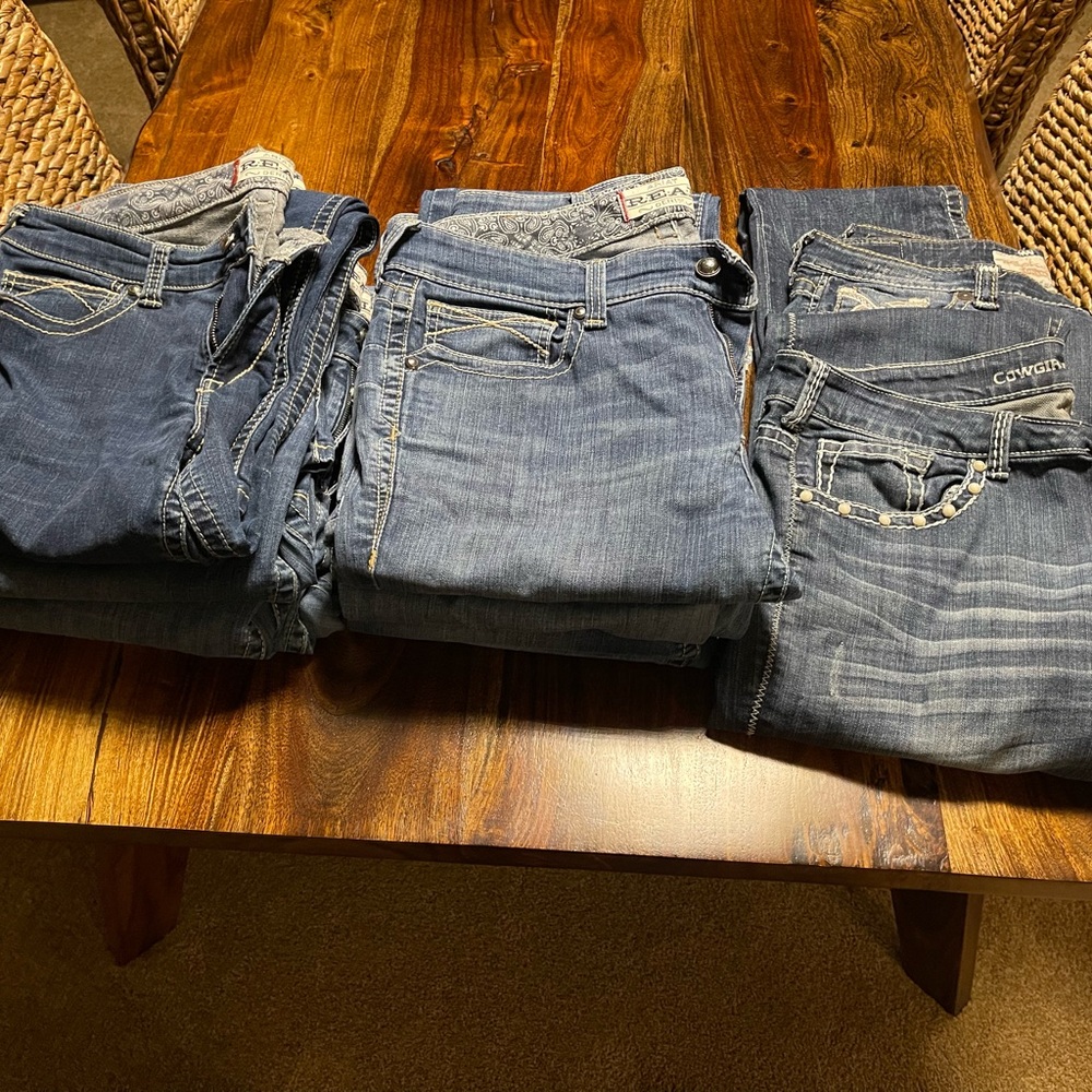 Women's lot of Ariat jeans - 10 pair